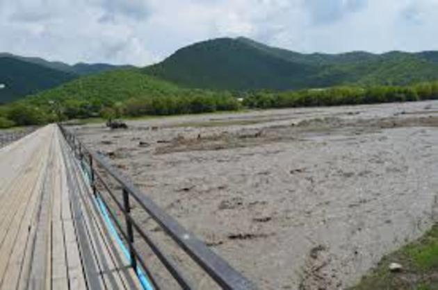 Река Аргош вышла из берегов на Кубани 