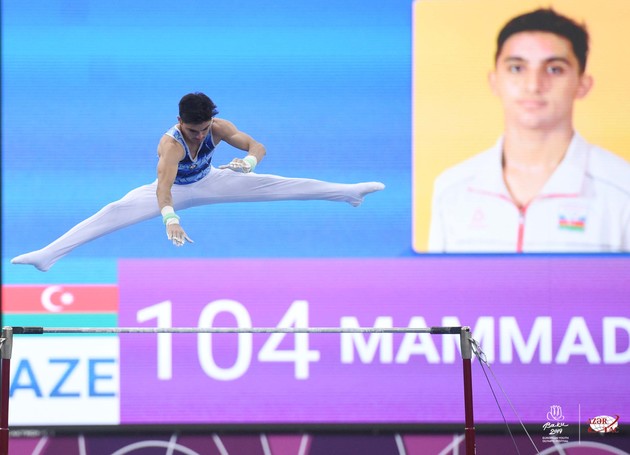 Азербайджанские гимнасты заняли первое место в группе на европейском юношеском олимпийском фестивале в Баку
