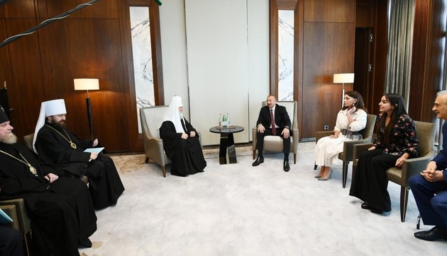 Ильхам Алиев и Мехрибан Алиева встретились с Патриархом Кириллом