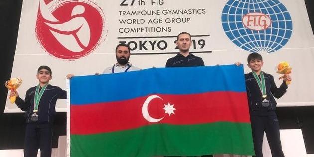 Азербайджанские юные батутисты впервые взяли "серебро" в синхронной программе