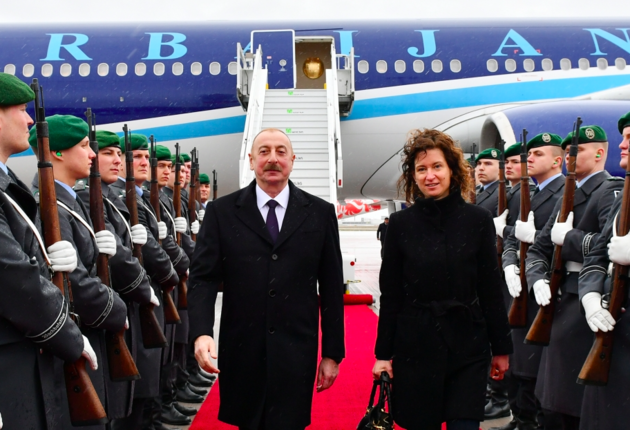 Ильхам Алиев в аэропорту Берлин-Бранденбург, 13 марта 2023 года