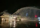 В Сочи встретили первый обновленный самолет Ту-214