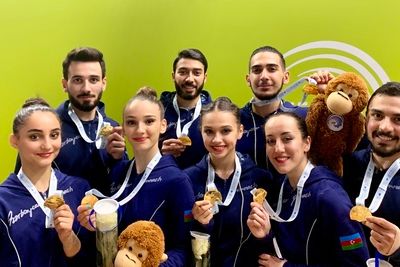 Азербайджан завоевал &quot;золото&quot; в аэроденсе на чемпионате Европы по аэробной гимнастике в Баку 
